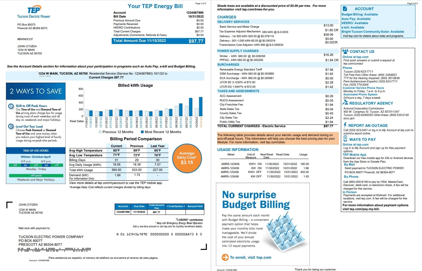  Minol USA business utility bill 